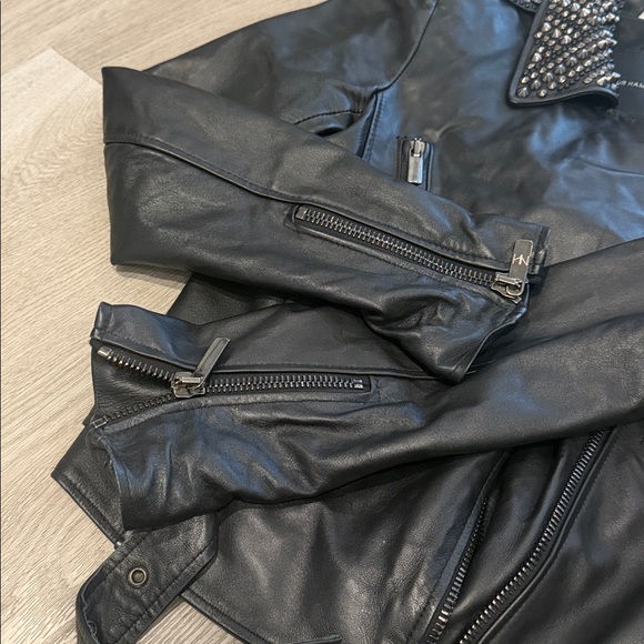 Nour Hammour Temple Leather Studded Jacket - Picture 4 of 9